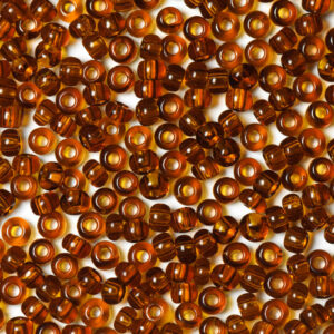 Caramel Brown Transparent Preciosa Seeds Beads