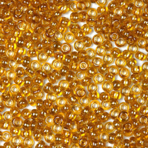 Mustard Preciosa Luster Inside Round Rocailles Seeds Beads