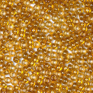 Honeycomb Yellow Preciosa Luster Inside Round Rocailles Seeds Beads