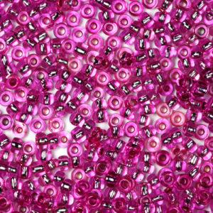 Light Magenta Preciosa Silverline Seeds Beads