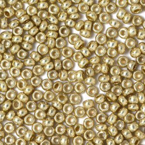 Dull Golden Preciosa Metallic Seeds Beads