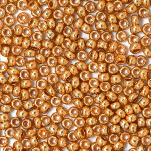 Old Golden Preciosa Metallic Seeds Beads