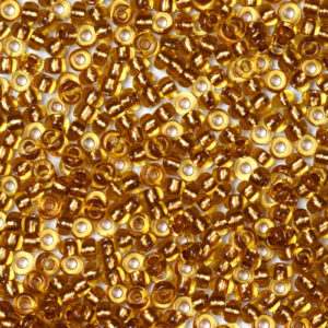 Honey Golden Preciosa Silverline Seeds Beads