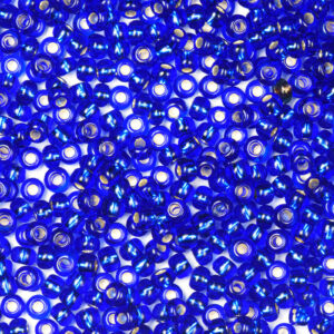 Azure Blue Preciosa Silverline Seeds Beads