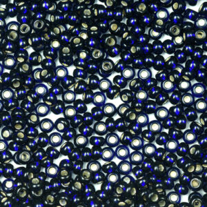 Midnight Blue Preciosa Silverline Seeds Beads