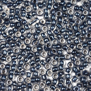 Dark Blue Preciosa Luster Inside Round Rocailles Seeds Beads