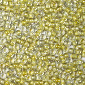 Yellow Preciosa Luster Inside Round Rocailles Seeds Beads