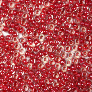 Red Preciosa Luster Inside Round Rocailles Seeds Beads