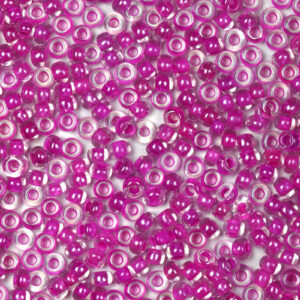 Magenta Preciosa Luster Inside Round Rocailles Seeds Beads