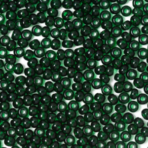 Deep Green Transparent Preciosa Seeds Beads