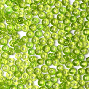 Parrot Green Transparent Preciosa Seeds Beads