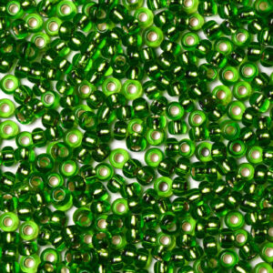 Moss Green Preciosa Silverline Seeds Beads