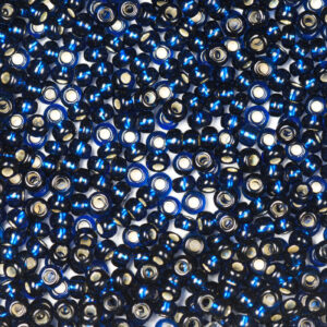 Dark Electric Blue Preciosa Silverline Seeds Beads