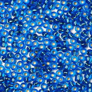 Azure Blue Preciosa Silverline Seeds Beads