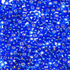 Egyptian Blue Preciosa Silverline Seeds Beads