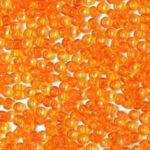 Tiger Orange Transparent Preciosa Seeds Beads