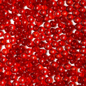 Scarlet Red Transparent Preciosa Seeds Beads