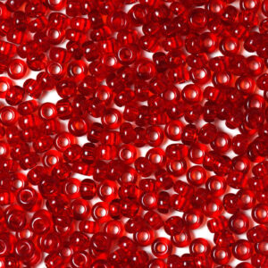 Candy Apple Red Transparent Preciosa Seeds Beads