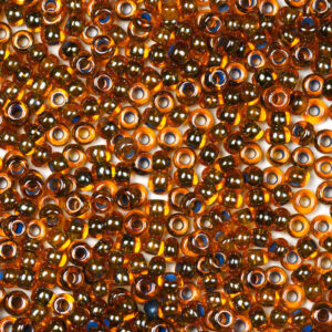 Mustard Preciosa Luster Inside Round Rocailles Seeds Beads