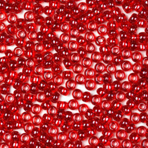 Red Preciosa Luster Inside Round Rocailles Seeds Beads