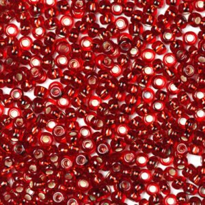 Maroon Preciosa Silverline Seeds Beads