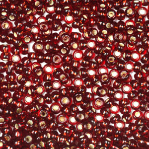 Maroon Preciosa Silverline Seeds Beads